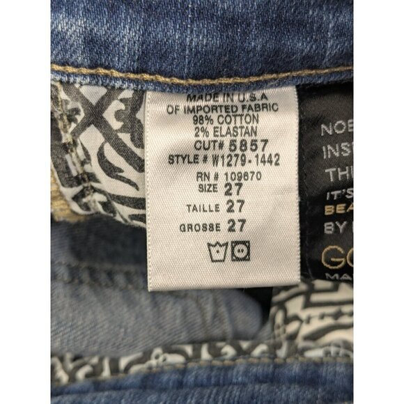 Goldsign Passion Jeans Womens 27 Blue Stretch Bootcut USA 5857 - Picture 3 of 16